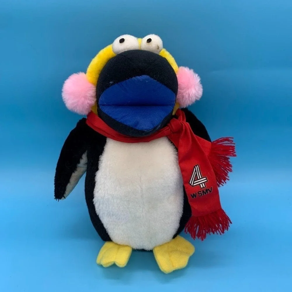 Vtg WSMV Channel 4 Nashville TN Plush Snowbird Penguin Rare Blue Tongue Original